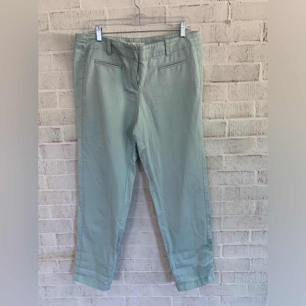 Ann Taylor Loft Mint Chino Marisa Fit Size 10
